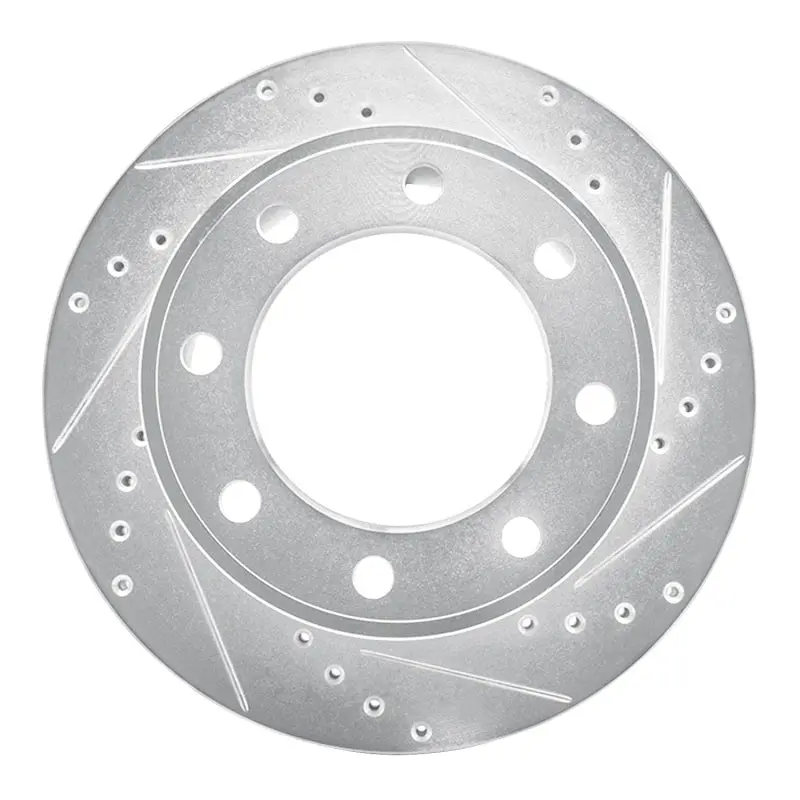 R1 05-12 Ford F-250 4Wd (Super Duty) Rear Right Drilled & Slotted Silver Brake Rotor 1