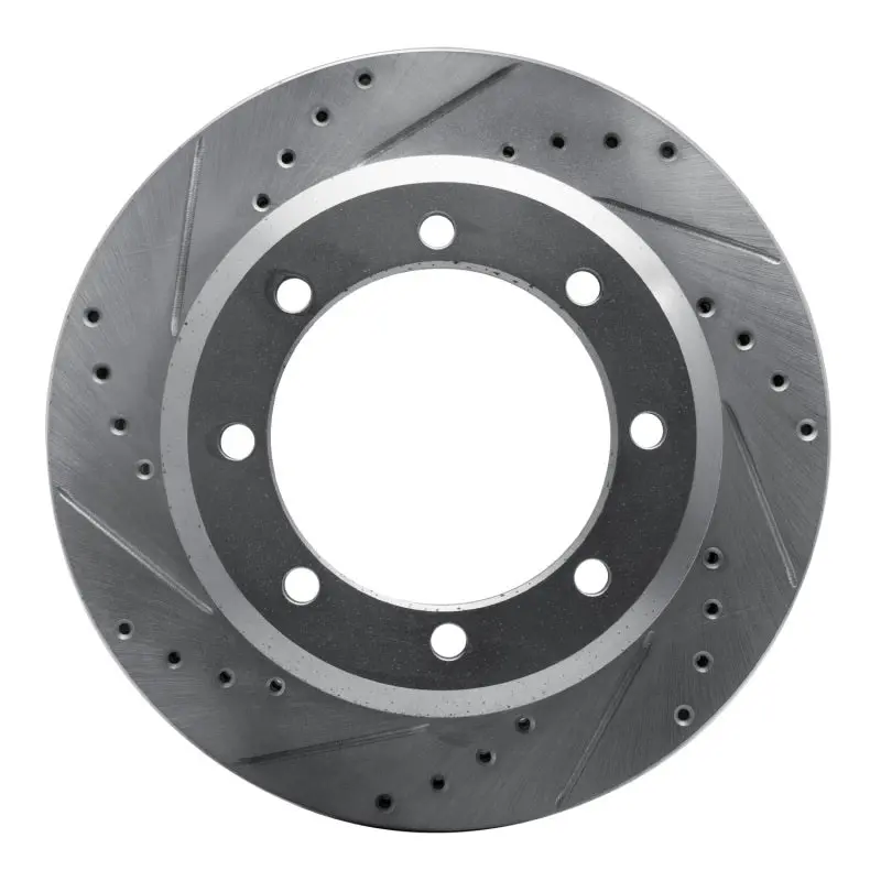 R1 05-12 Ford F-350 Super Duty 2Wd Rear Left Drilled & Slotted Silver Brake Rotor 1