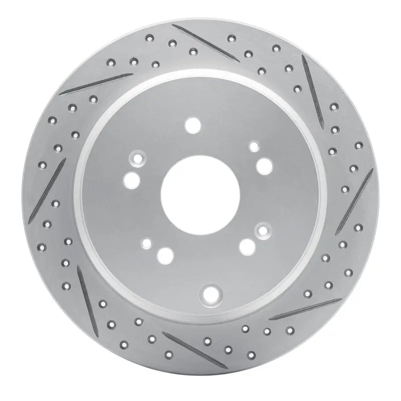 R1 05-18 Acura Rdx Rear Right Drilled & Slotted Geo-Carbon Rotor 1