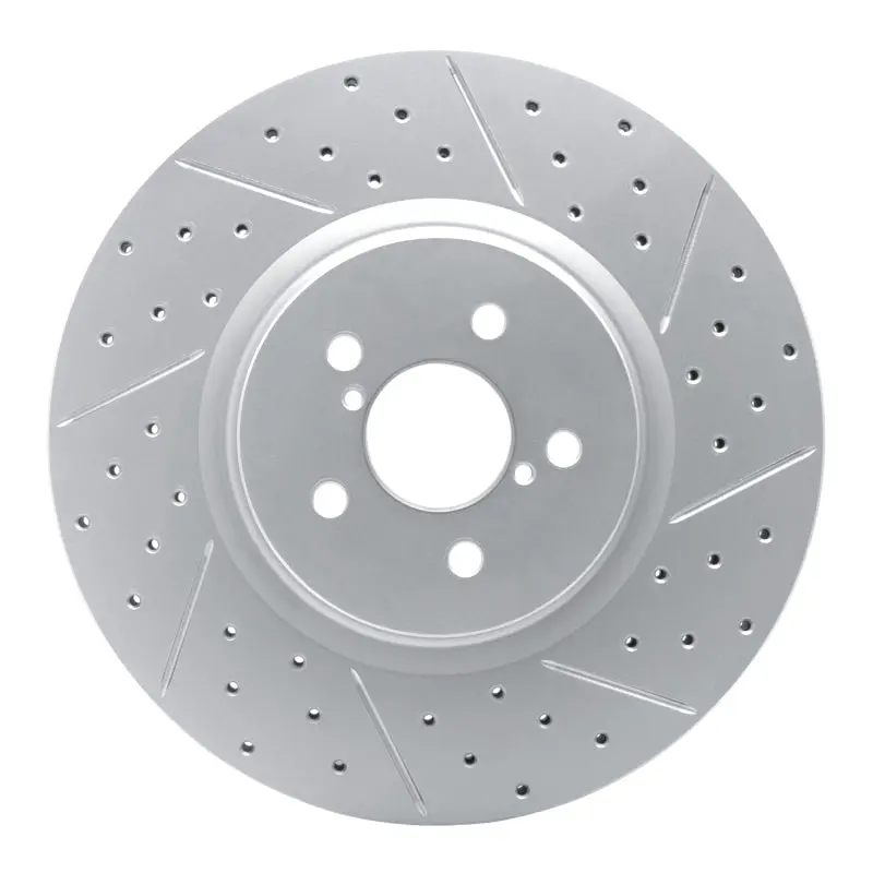 R1 05-18 Subaru Forester Front Right Drilled & Slotted Geo-Carbon Rotor 1