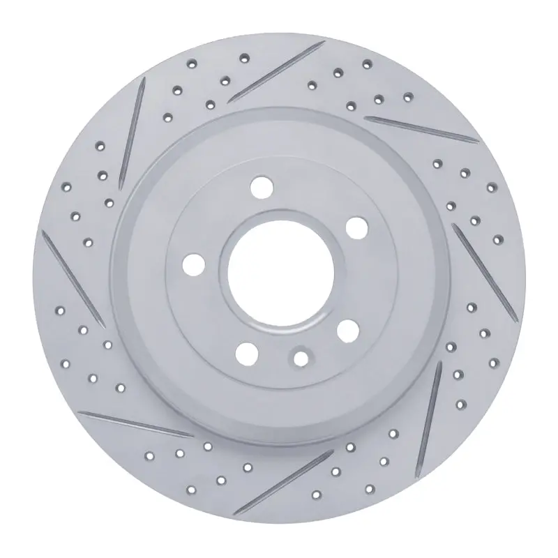 R1 05-19 Ford Taurus X Rear Left Drilled & Slotted Geo-Carbon Rotor 1