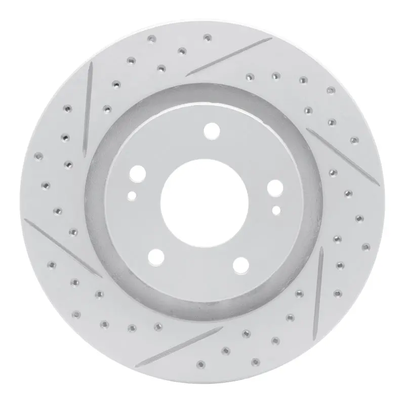 R1 05-22 Mitsubishi Outlander Phev Front Left Drilled & Slotted Geo-Carbon Rotor 1