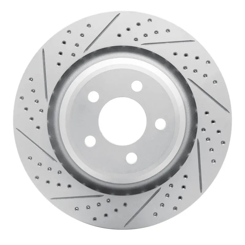 R1 05-23 Chrysler 300 Rear Left Drilled & Slotted Geo-Carbon Rotor 1