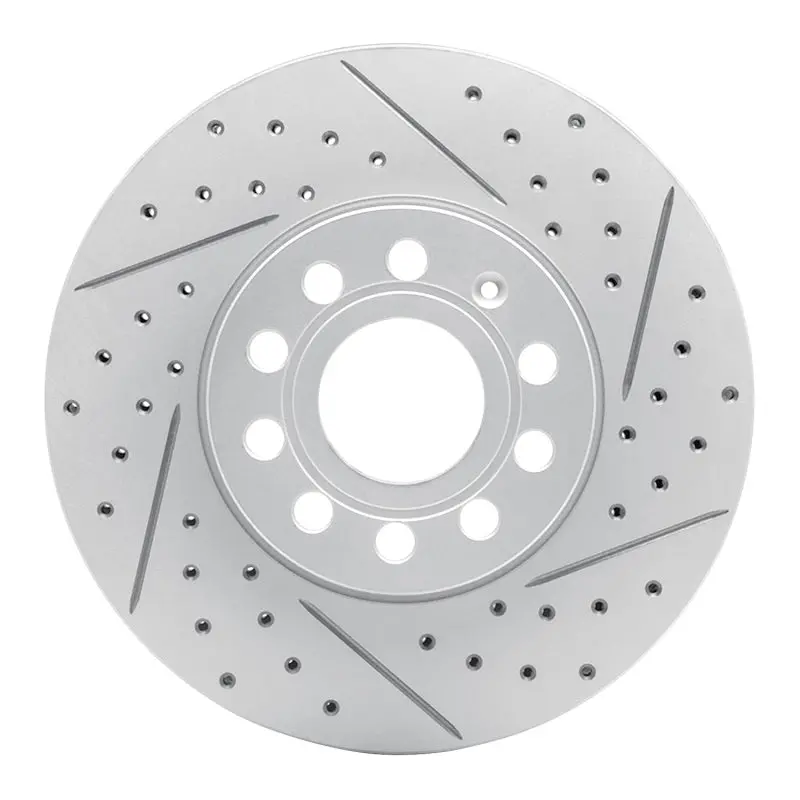 R1 05-25 Audi A3 (Mexico) Front Right Drilled & Slotted Geo-Carbon Rotor 1