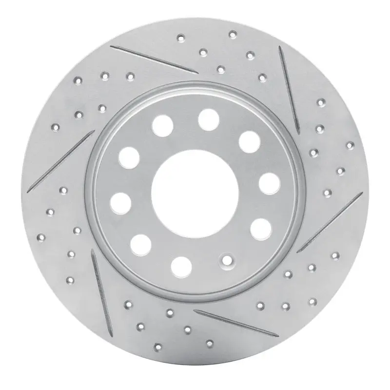 R1 05-25 Audi A3 Sportback E-Tron Rear Right Drilled & Slotted Geo-Carbon Rotor 1