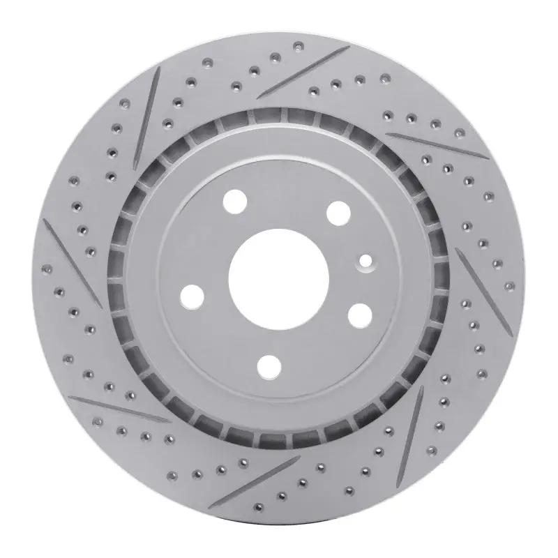 R1 06-09 Chevrolet Trailblazer Front Right Drilled & Slotted Geo-Carbon Rotor 1