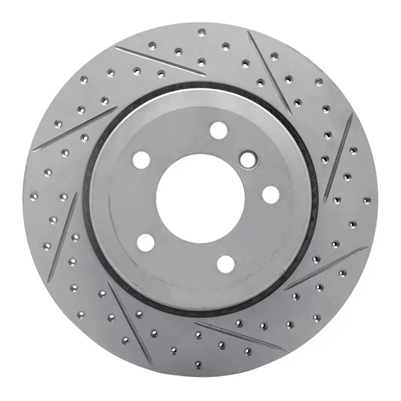 R1 06-10 Bmw 530Xi Rear Right Drilled & Slotted Geo-Carbon Rotor 1