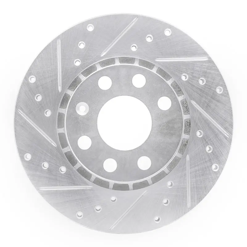 R1 06-10 Fiat Punto (Mexico) Front Left Drilled & Slotted Silver Brake Rotor 1
