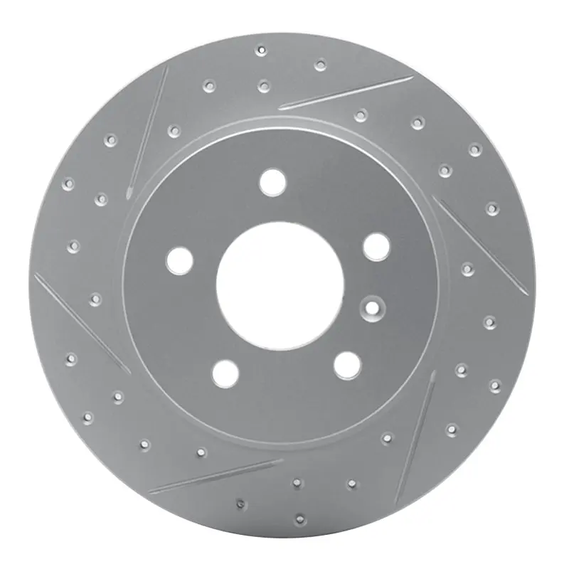 R1 06-11 Buick Lucerne Rear Left Drilled & Slotted Geo-Carbon Rotor 1