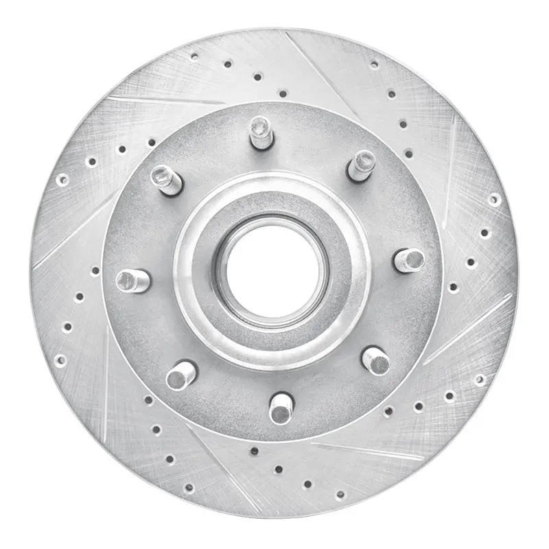 R1 06-12 Ford F-250 2Wd (Super Duty) Front Right Drilled & Slotted Silver Brake Rotor 1