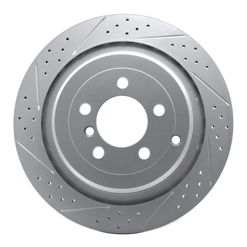 R1 06-12 Land Rover Range Rover Rear Left Drilled & Slotted Geo-Carbon Rotor 1