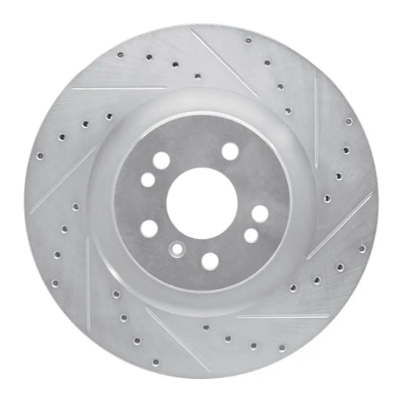 R1 06-12 Mercedes-Benz Ml320 Front Right Drilled & Slotted Silver Brake Rotor 1