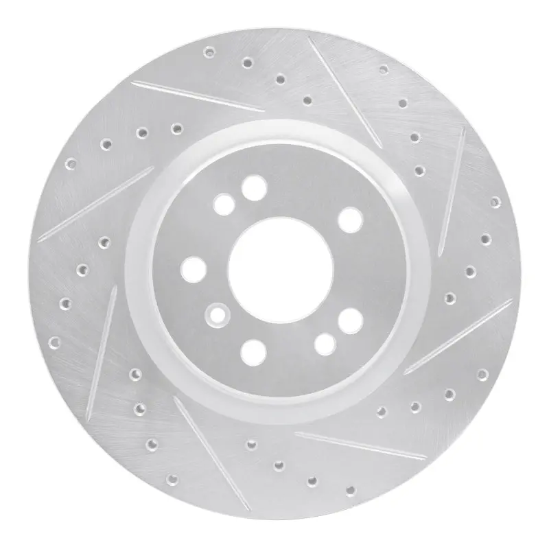R1 06-12 Mercedes-Benz Ml500 (Usa/Canada) Front Right Drilled & Slotted Silver Brake Rotor 1