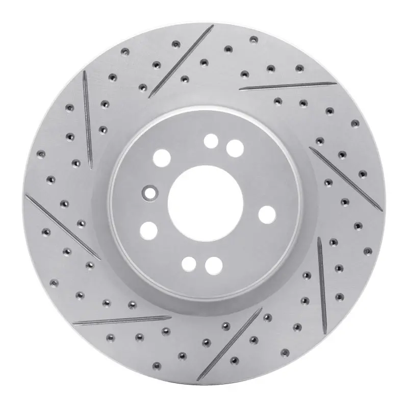 R1 06-12 Mercedes-Benz R320 Front Left Drilled & Slotted Geo-Carbon Rotor 1