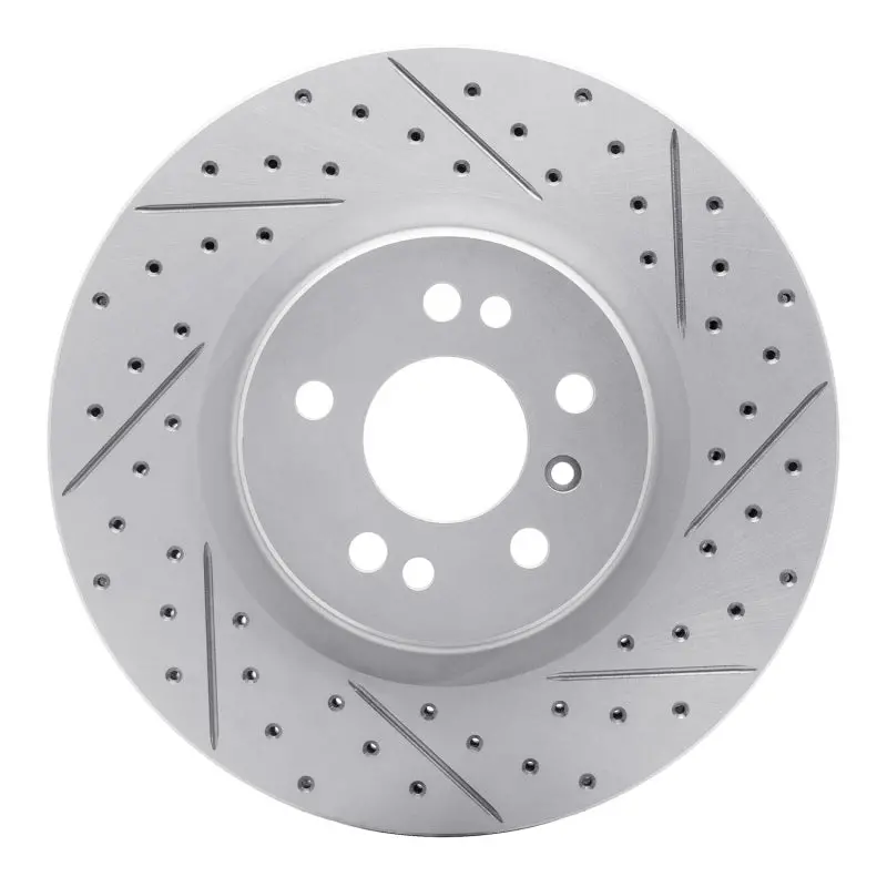R1 06-12 Mercedes-Benz R350 Front Right Drilled & Slotted Geo-Carbon Rotor 1