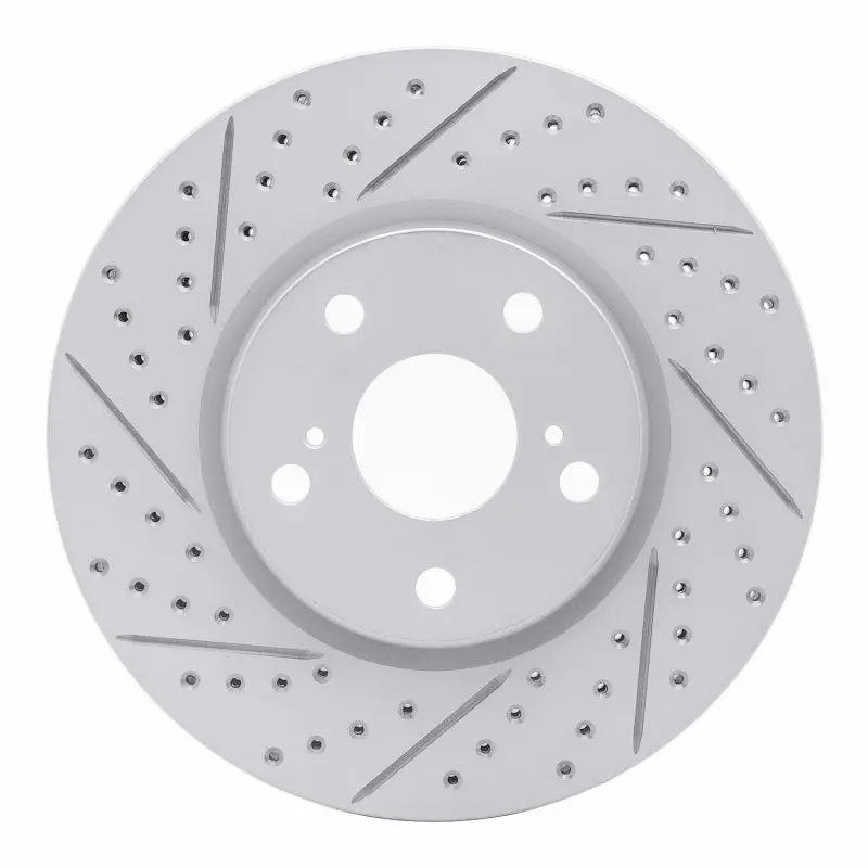 R1 06-15 Lexus Is250 Left Front Drilled & Slotted Geo-Carbon Rotor 1