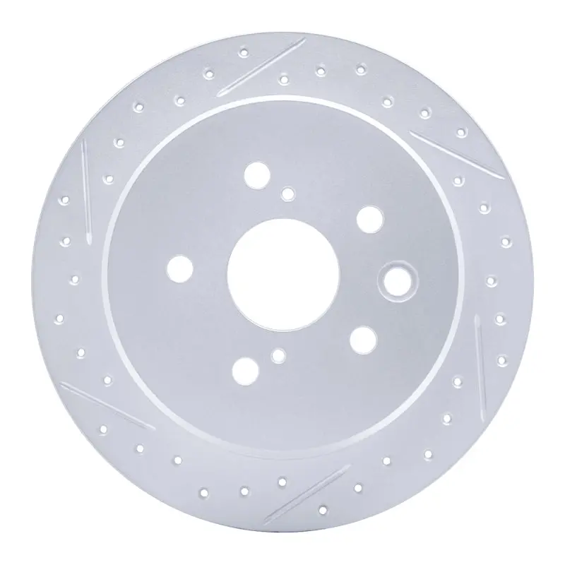 R1 06-15 Lexus Is250 Rear Left Drilled & Slotted Geo-Carbon Rotor 1