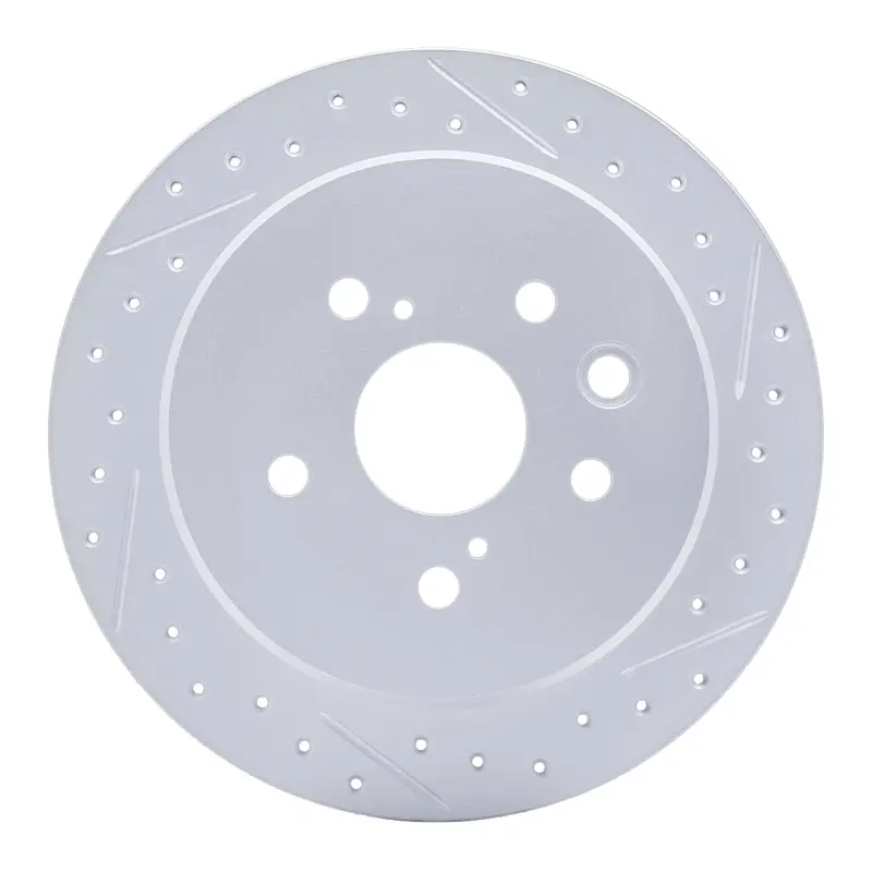 R1 06-15 Lexus Is250 Rear Right Drilled & Slotted Geo-Carbon Rotor 1