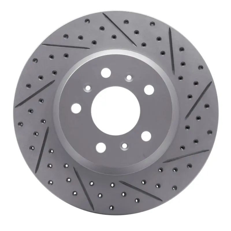 R1 06-16 Buick Lucerne Front Right Drilled & Slotted Geo-Carbon Rotor 1