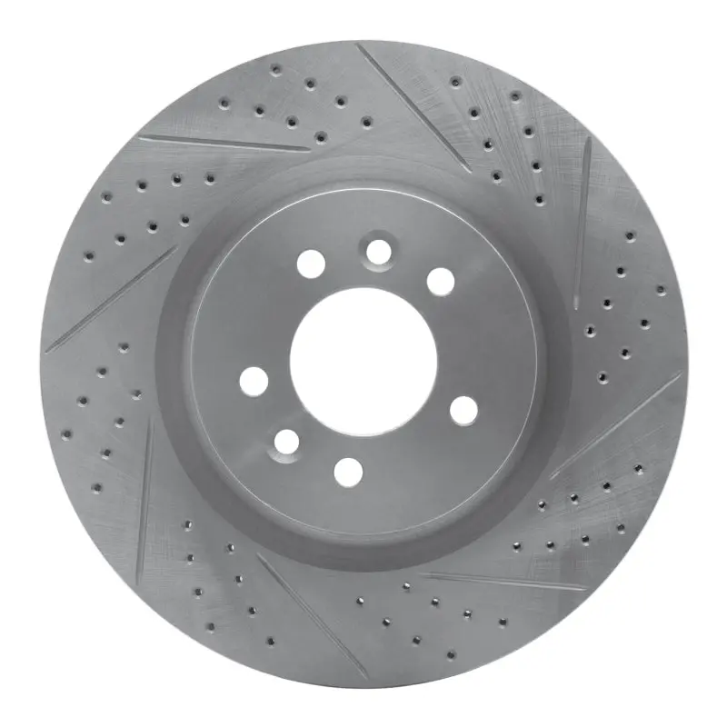 R1 06-17 Land Rover Range Rover Sport Front Right Drilled & Slotted Geo-Carbon Rotor 1