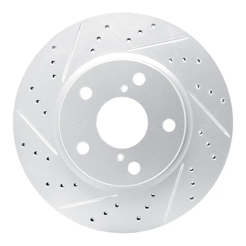 R1 06-18 Lexus Hs250h Front Left Drilled & Slotted Geo-Carbon Rotor 1
