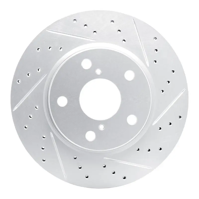R1 06-18 Lexus Hs250h Front Right Drilled & Slotted Geo-Carbon Rotor 1