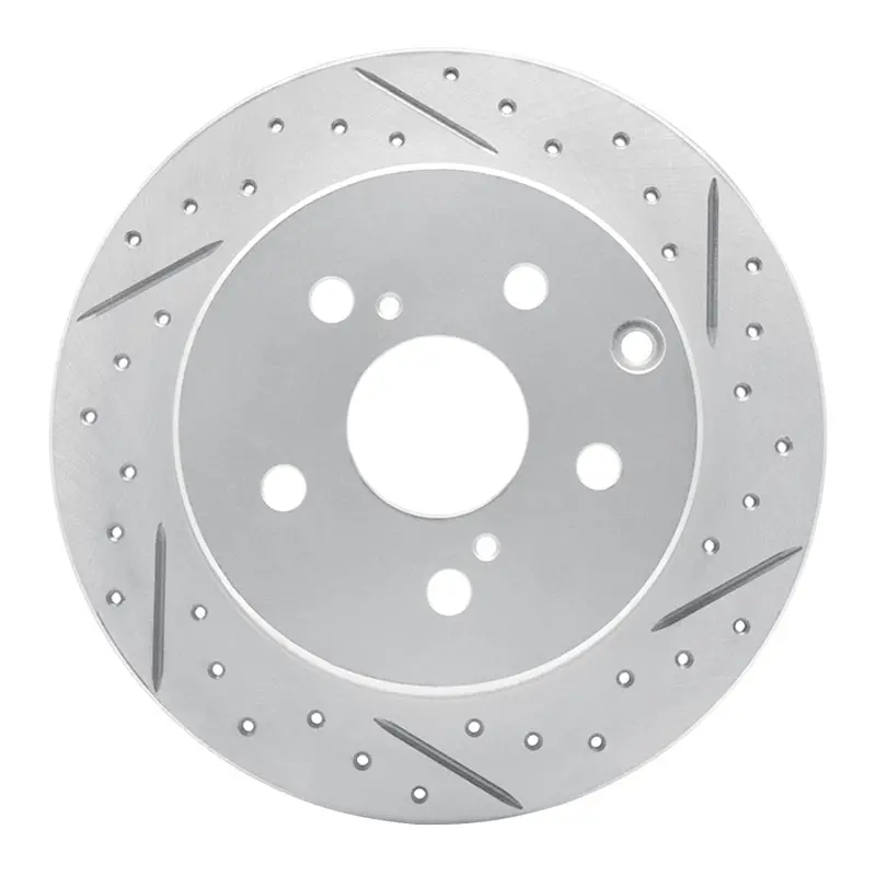 R1 06-18 Lexus Hs250h Rear Right Drilled & Slotted Geo-Carbon Rotor 1