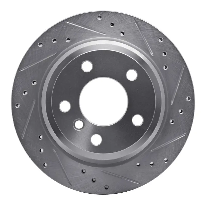 R1 06-20 Bmw 420I (Mexico) Rear Right Drilled & Slotted Silver Brake Rotor 1