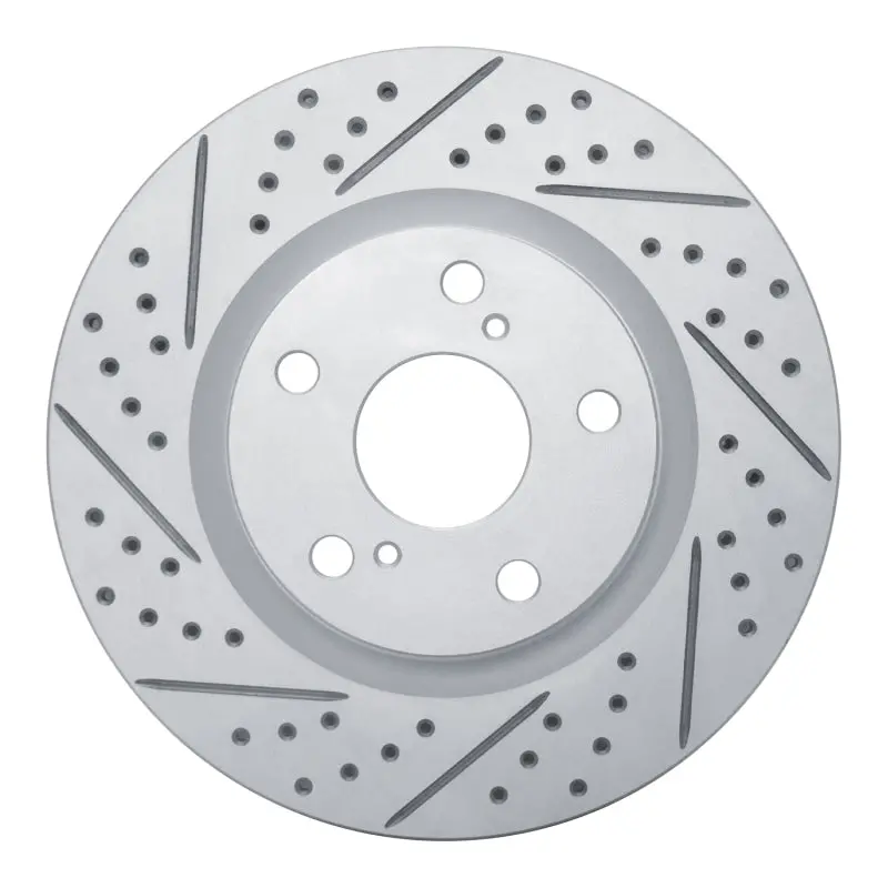 R1 06-20 Lexus Es300h Front Left Drilled & Slotted Geo-Carbon Rotor 1
