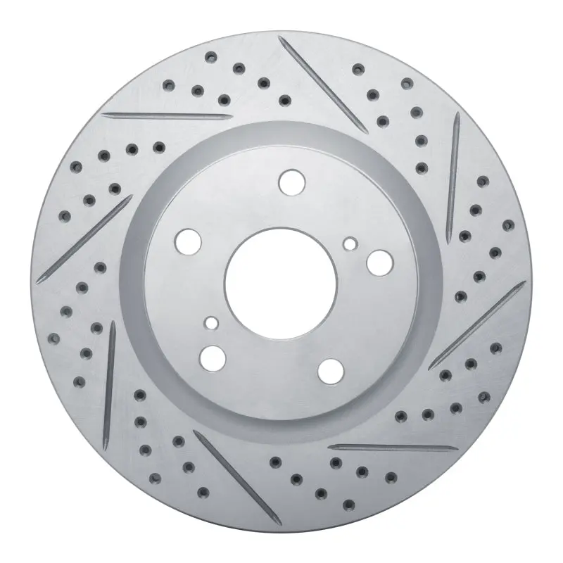 R1 06-20 Lexus Es300h Front Right Drilled & Slotted Geo-Carbon Rotor 1