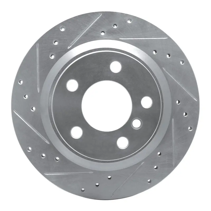 R1 06-21 Bmw 220I (Mexico) Rear Left Drilled & Slotted Silver Brake Rotor 1