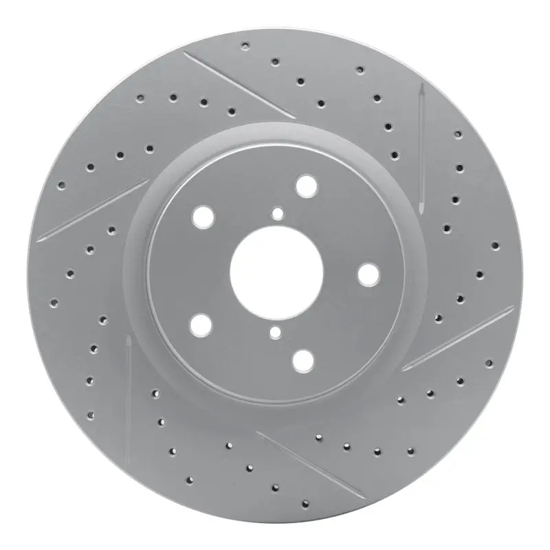 R1 06-21 Subaru Outback Front Right Drilled & Slotted Geo-Carbon Rotor 1