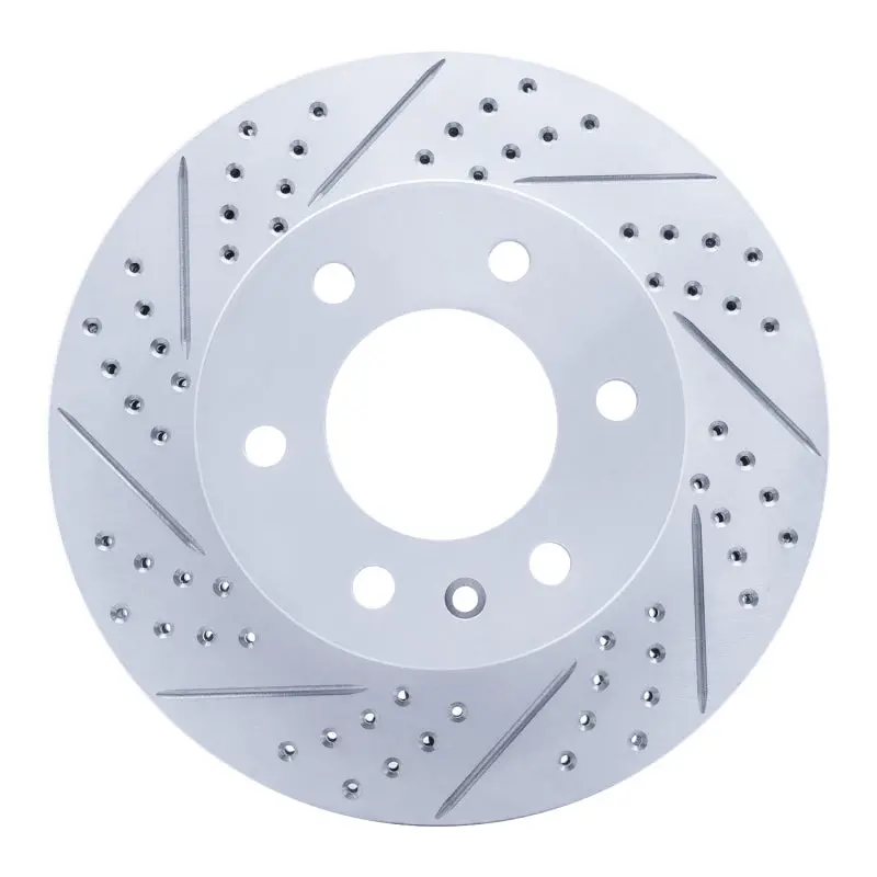 R1 06-25 American Coach Patriot Front Left Drilled & Slotted Geo-Carbon Rotor 1