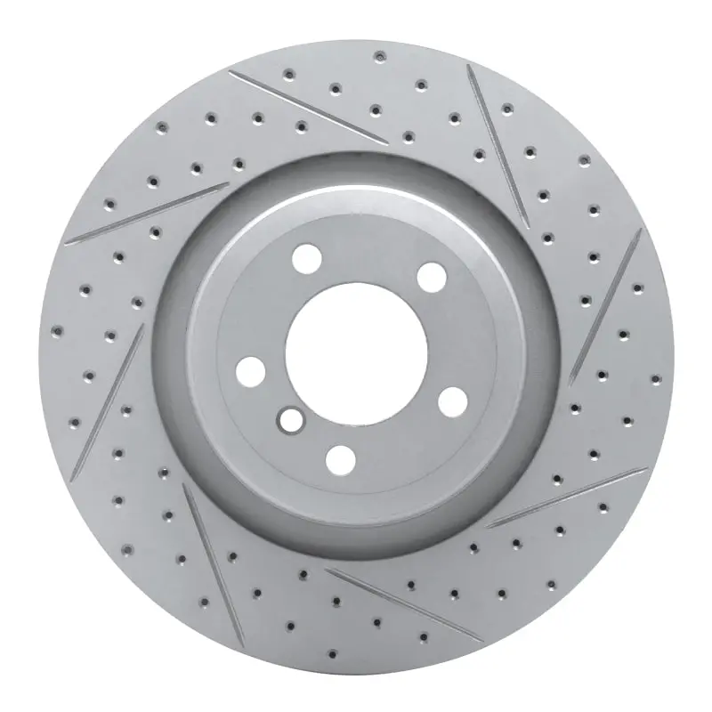 R1 07-08 Bmw Alpina B7 Rear Right Drilled & Slotted Geo-Carbon Rotor 1