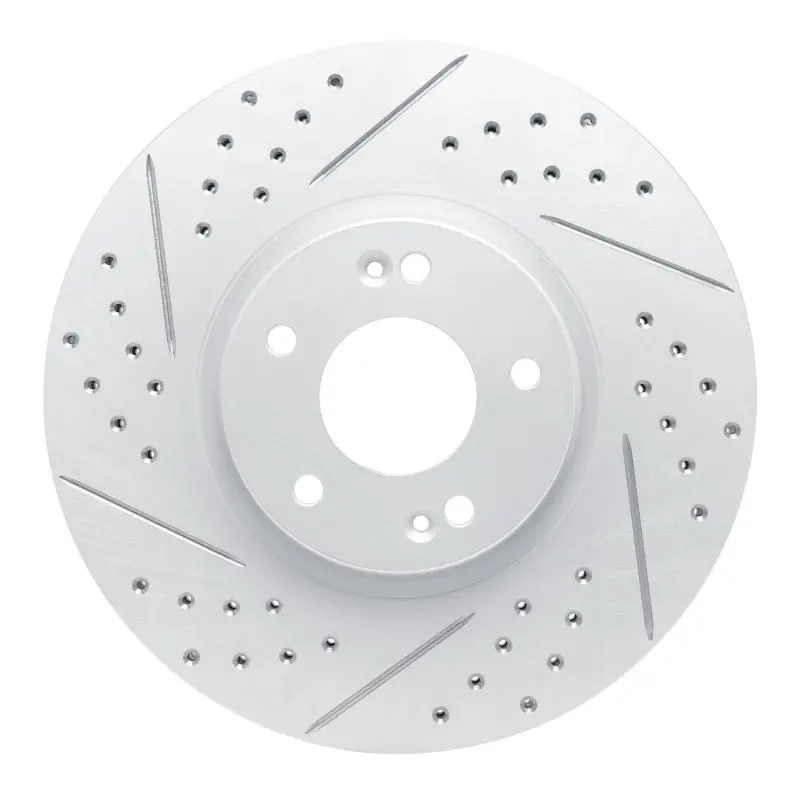 R1 07-12 Hyundai Veracruz Front Left Drilled & Slotted Geo-Carbon Rotor 1