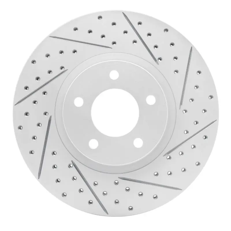 R1 07-13 Mazda 3 Front Right Drilled & Slotted Geo-Carbon Rotor 1