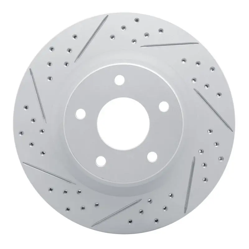 R1 07-13 Nissan Altima Front Left Drilled & Slotted Geo-Carbon Rotor 1