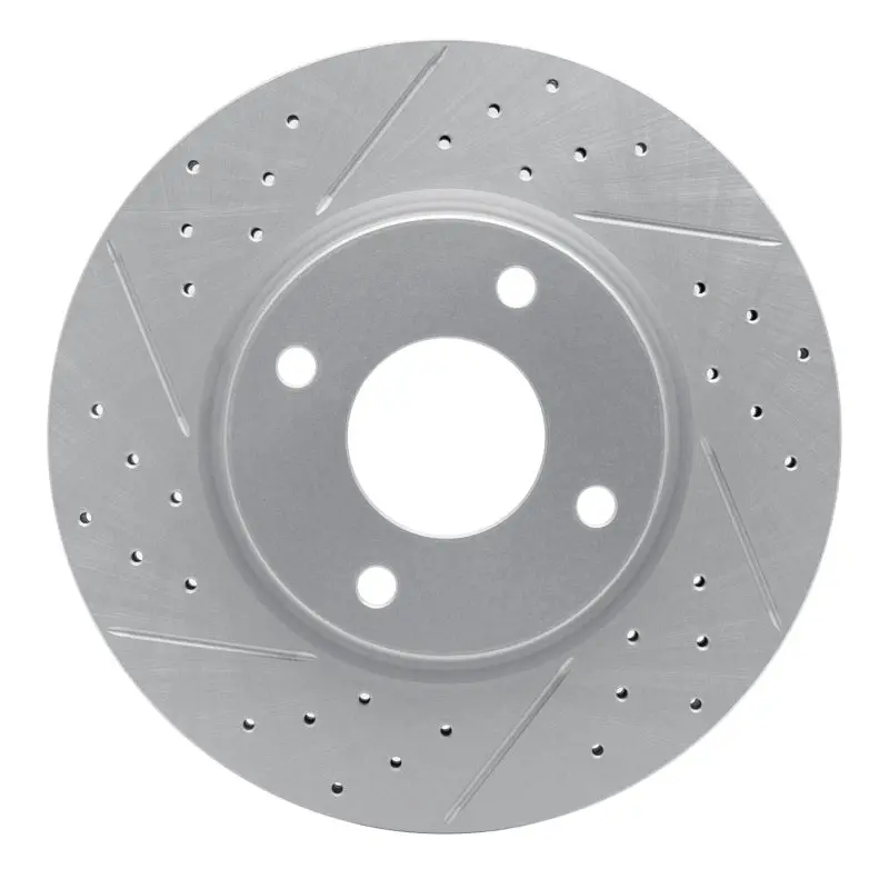 R1 07-14 Nissan Sentra Front Left Drilled & Slotted Geo-Carbon Rotor 1