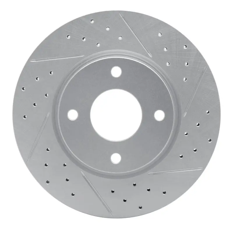 R1 07-14 Nissan Sentra Front Right Drilled & Slotted Geo-Carbon Rotor 1