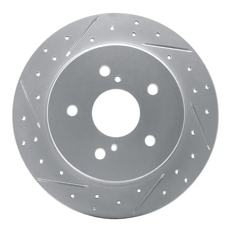 R1 07-14 Suzuki Sx4 Crossover Rear Left Drilled & Slotted Geo-Carbon Rotor 1