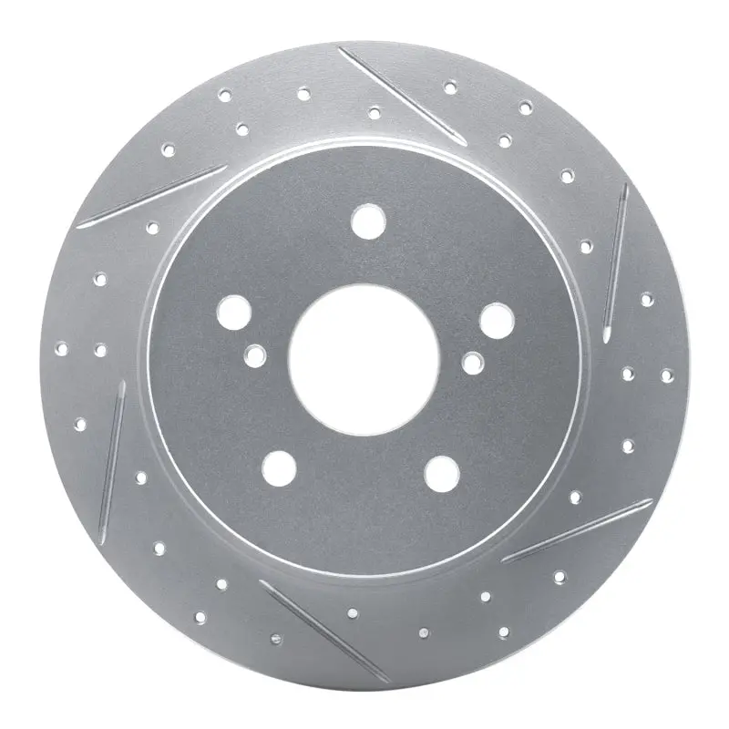 R1 07-14 Suzuki Sx4 Crossover Rear Right Drilled & Slotted Geo-Carbon Rotor 1