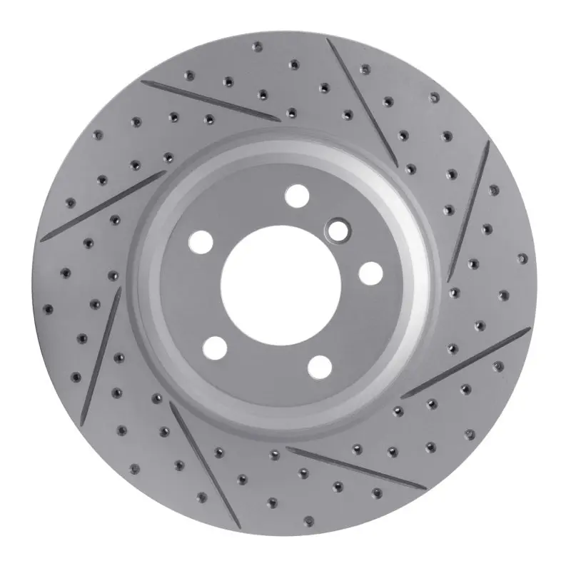 R1 07-15 Bmw 335I Front Right Drilled & Slotted Geo-Carbon Rotor 1