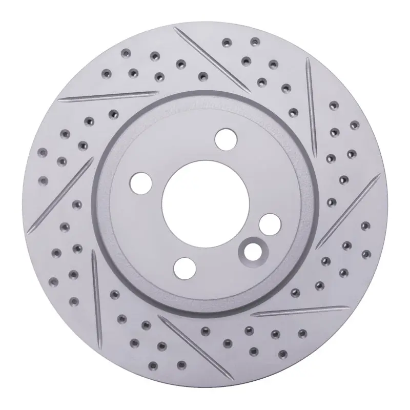 R1 07-15 Mini Cooper (Excl Clubman Front Right Drilled & Slotted Geo-Carbon Rotor 1