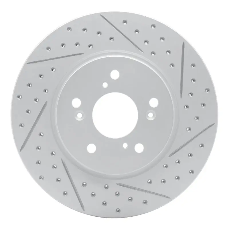 R1 07-16 Acura Rdx Front Right Drilled & Slotted Geo-Carbon Rotor 1