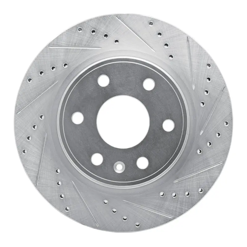 R1 07-17 Buick Enclave Front Right Drilled & Slotted Silver Brake Rotor 1