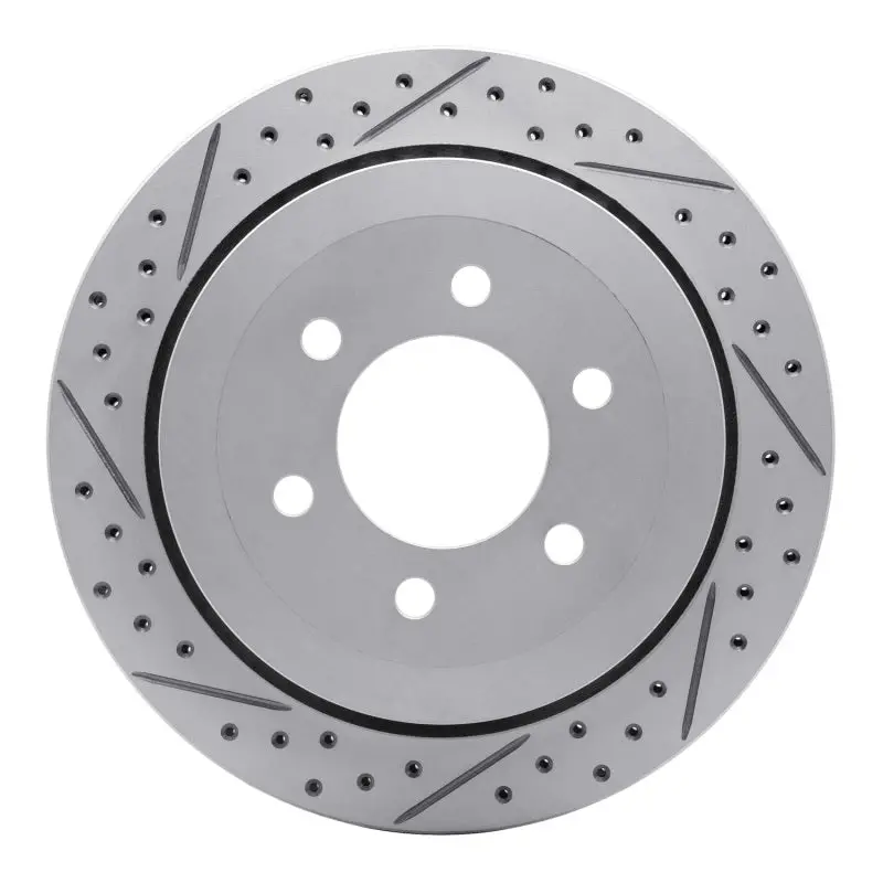 R1 07-17 Ford Expedition Rear Left Drilled & Slotted Geo-Carbon Rotor 1