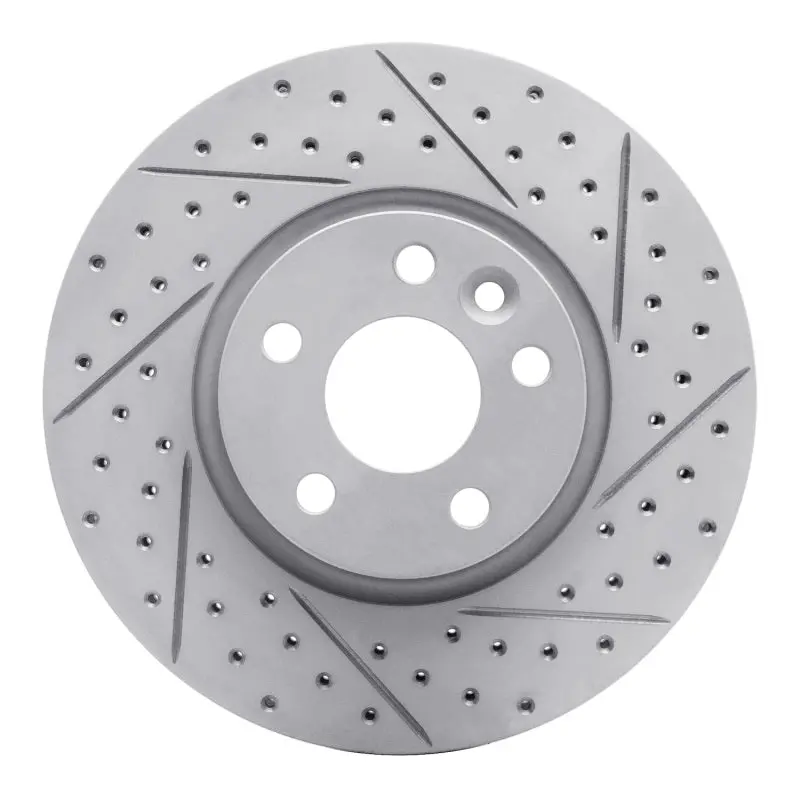R1 07-18 Land Rover Range Rover Evoque Front Right Drilled & Slotted Geo-Carbon Rotor 1