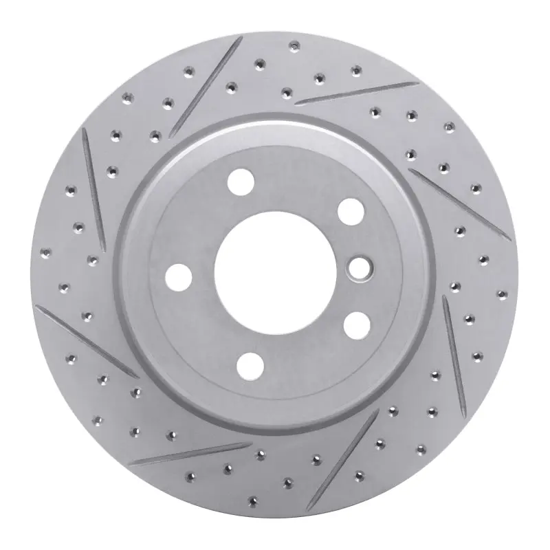 R1 07-19 Bmw X5 Rear Left Drilled & Slotted Geo-Carbon Rotor 1