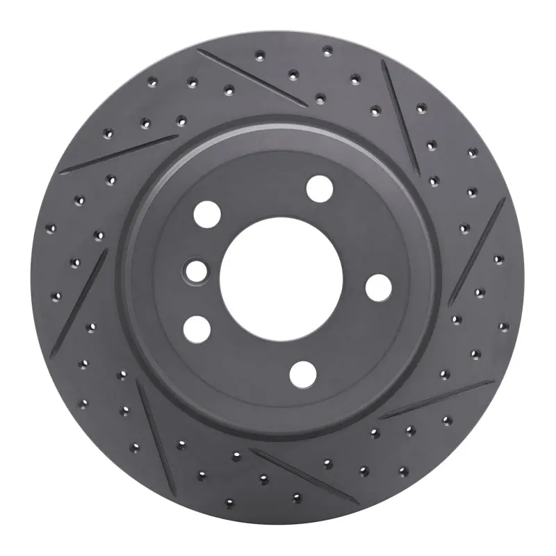 R1 07-19 Bmw X5 Rear Right Drilled & Slotted Geo-Carbon Rotor 1