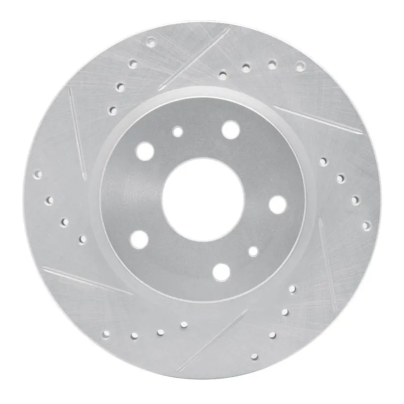 R1 07-19 Suzuki Sx4 S-Cross (Mexico) Front Left Drilled & Slotted Silver Brake Rotor 1